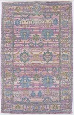 Vintage-Inspired Chobi Rug Muted Colors Wool Oriental Carpet Home Decor 5X8 ft