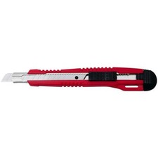 WEDO Profi-Cuttermesser Teppichmesser, Klinge: 9 mm, mit Clip, rot/schwarz
