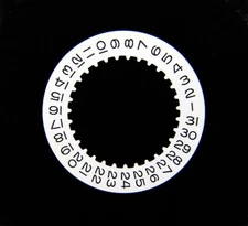 Genuine Rolex 3135 3175 3185 16200 White Date Indicator Wheel Disc Watch Caliber