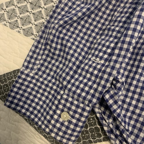 RALPH LAUREN Button Down Dress Shirt Large 100% Cotton Blue/White Gingham Chex - Picture 6 of 7