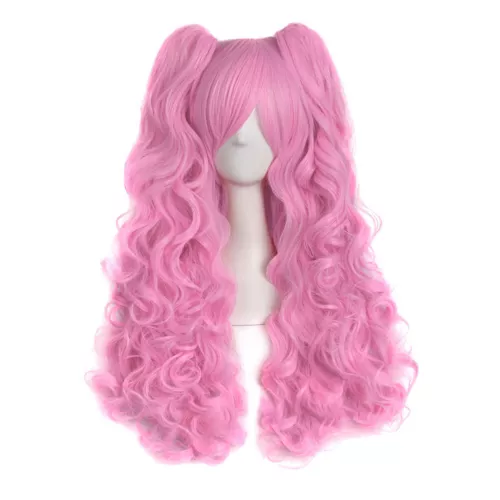 Mapof Beauty 28" Long Wavy Cosplay Wigs Lolita Curly Wavy 2 Ponytail Hair - Picture 23 of 47