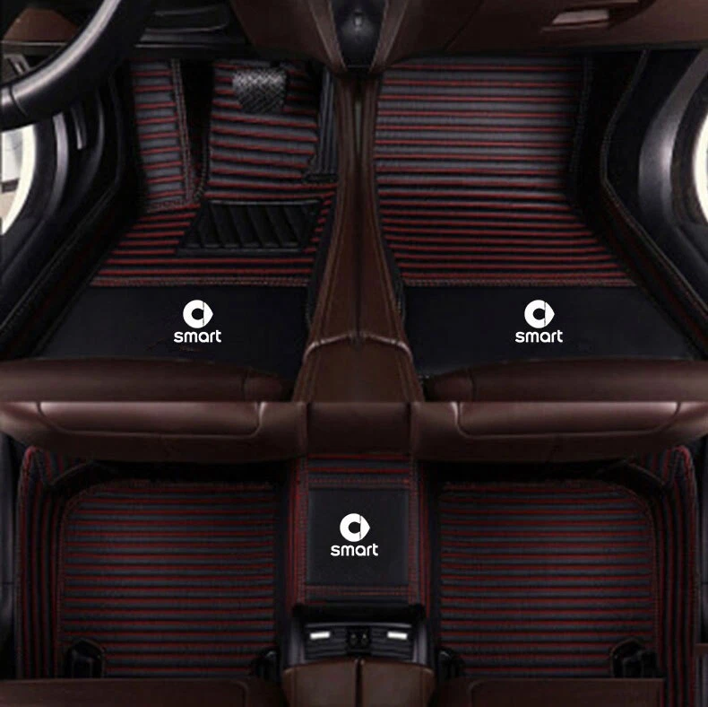 Auto Pads For Smart Models Stripe Car Floor Mats Auto Liner Waterproof Custom Foto 2 de 4
