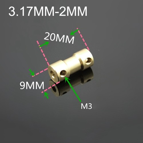 5PCS 2/3/3.17/4/5/6mm Brass Shaft Coupling Coupler DIY Model Decelerate Motor - Picture 57 of 117