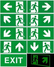 Rettungszeichen 200x100 Piktogramm Rettungsweg Rettungsschild Exit Folie 700-726