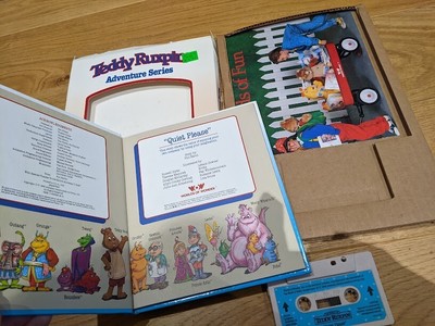 Teddy Ruxpin Bär Buch und Band Quiet Please verpackt Vintage selten