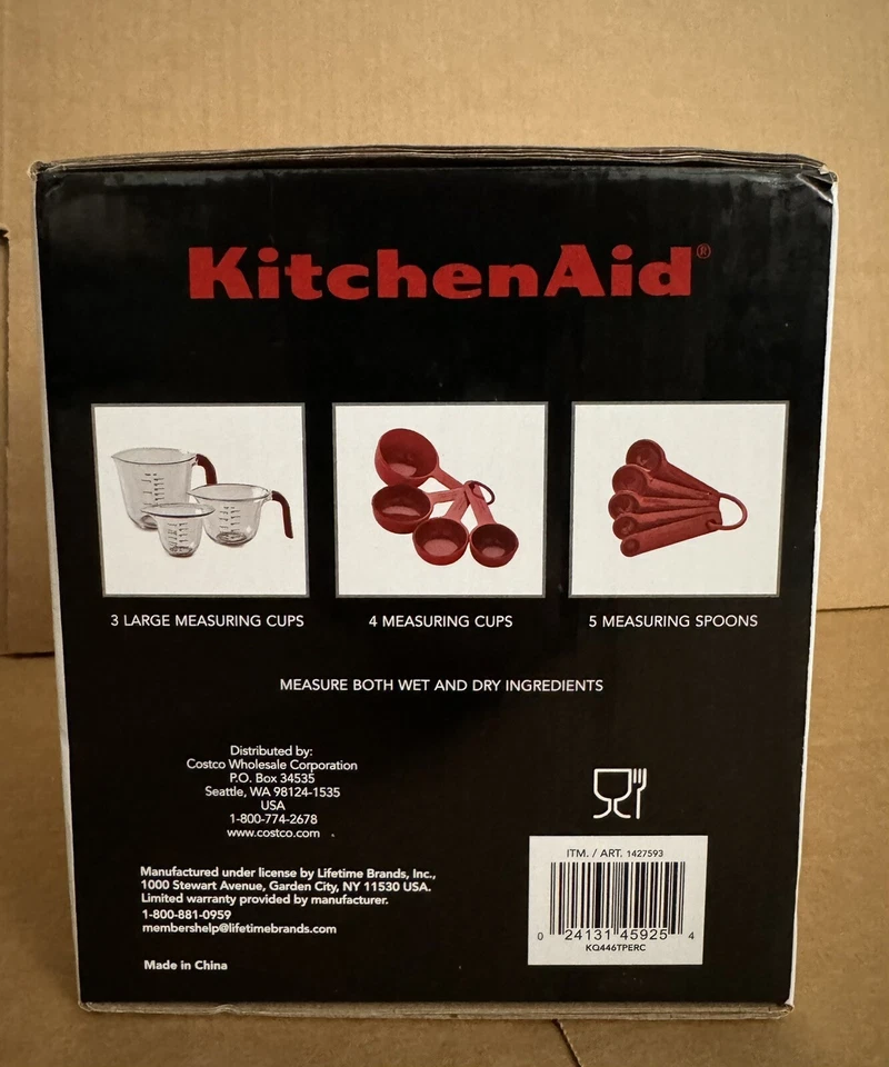 Б/у KitchenAid 12 изделий мерные чашки и ложки комплект красный -отсутствуют мерные чашки - Изображение 2 из 4