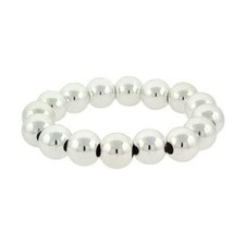 925 Silver 12mm Beaded Stretch Bracelet