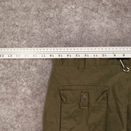Swiss Cross Shorts Mens 32 Cargo Flat Front Green Mid Rise Casual - Picture 12 of 13