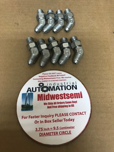 9PCS NEW 4V5OXS PARKER 4-V5OX-S 45° STRAIGHT THREADED ELBOW 37° FLARE SAE-ORB