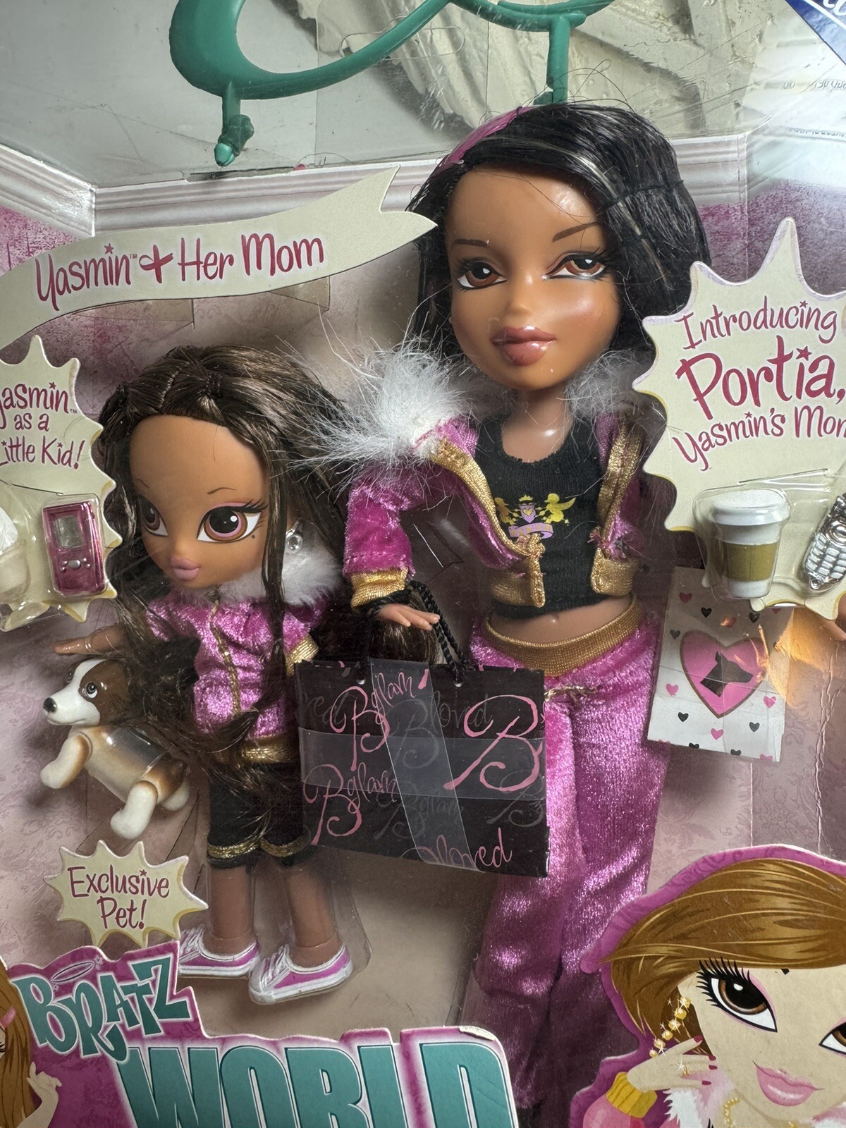 MODERN FASHION DOLL  BRATZ MGA  WORLD FAMILIEZ YASMIN & MOM PORTIA NRFB MIB
