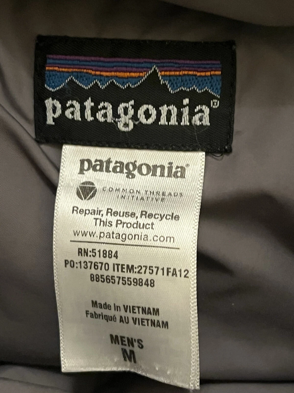 patagonia slingshot puffer down two tone western jacket