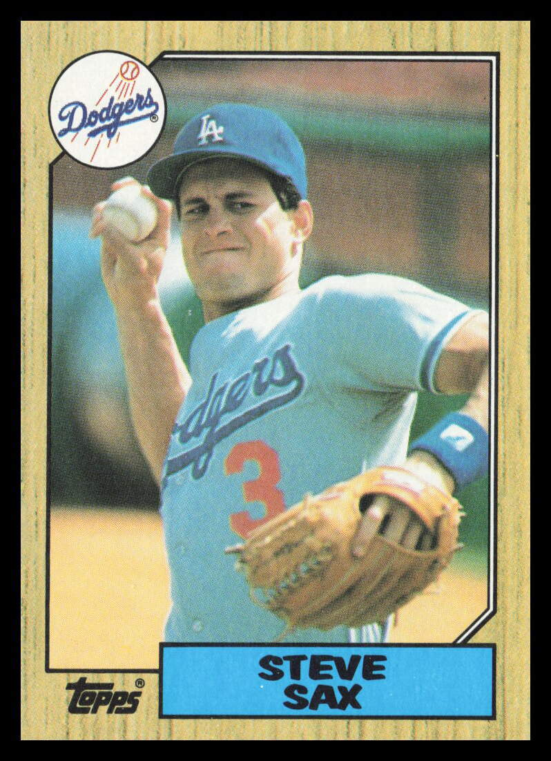 1987 Topps #769 Steve Sax Los Angeles Dodgers Baseball Card | eBay