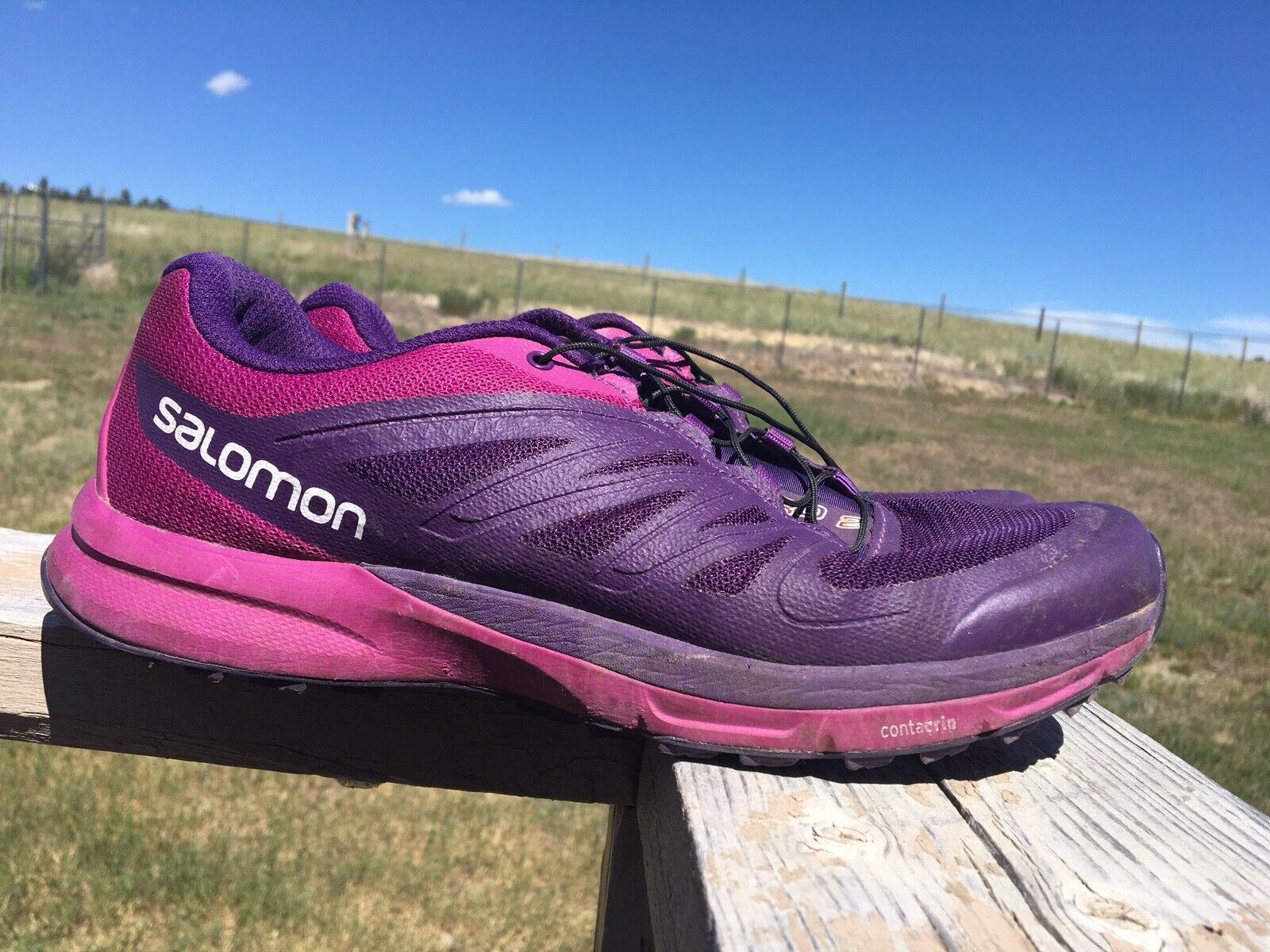 Salomon Pro Ortholite Purple Speed Trail Running Hiking Sz 9 Women | eBay