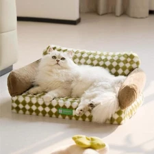 Mewoofun Cat Bed Cats Pet Couch Bed Washable Cat Bed Fluffy Warm Dogs Cats Sofa