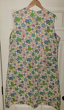 Vtg. 60s Psychedelic flower power Hippie Mrs. Roper Caftan Maxi Dress house coat