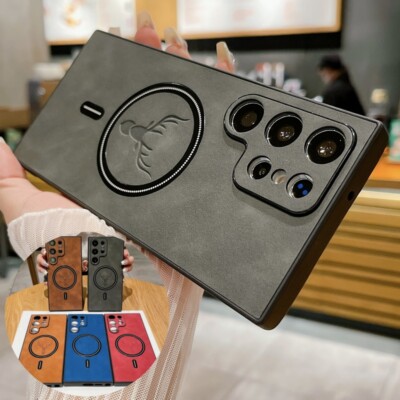 For Samsung S24 S23 FE S21 Ultra Magsafe Luxury Shockproof Magnetic Case Cover