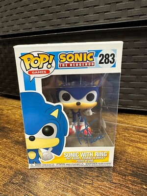 JSA Roger Craig Smith Funko Sonic the Hedgehog Sonic with Ring 283 w Protector