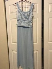 Rebecca bridal XS blue mother of the bride gown dress suit