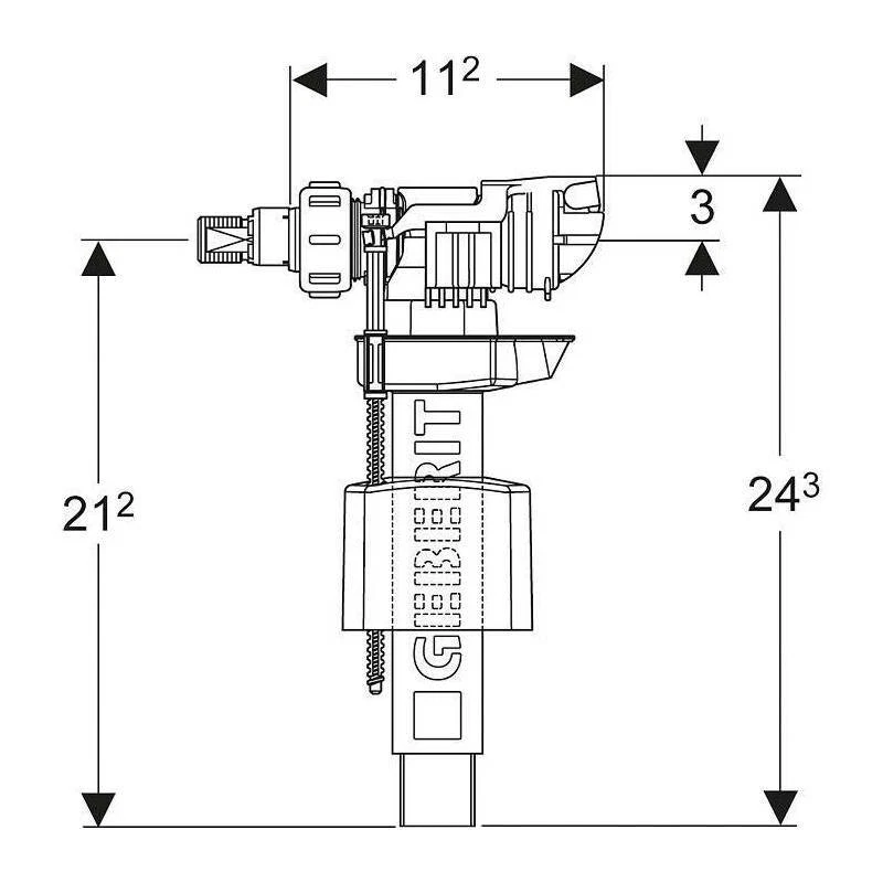 Robinet flotteur GEBERIT type 383 à alimentation latérale modèle silencieux - Photo 3/4