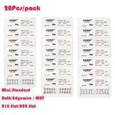 Dental Bracket Braces metálico correccional mini / estándar Roth / MBT 022 / 018