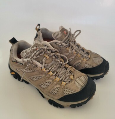 Merrell Moab Women's Hiking Shoes Taupe Waterproof Trail Size 7 Vibram
