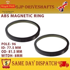 2X ABS MAGNETIC RING for PEUGEOT 207 307 308 407 607 5008 3008 RCZ REAR