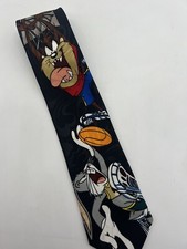 Looney Tunes Men s Tie Bugs Bunny Tazmanian Devil Basketball Vintage