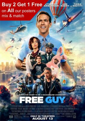 Free Guy 2021 Filmposter A5 A4 A3 A2 A1