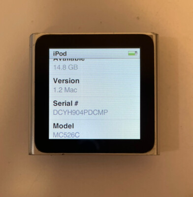Apple iPod nano 第6世代 16GB 美品 Apple iPod nano 6th Generation Silver (16 GB) Works Great