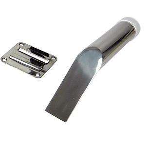 Removable Rod Holder Stainless Steel w/Mounting Bracket White Cap S-1957 - Picture 2 of 4