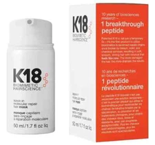 K18 Leave In Hairscience Molecular Repair Hair Mask 1.7 floz / 50ml - New In Box