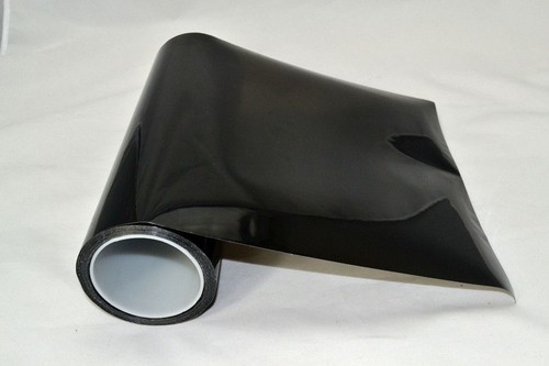 Full Roll 12" x 354" Gloss Dark Black Smoked Headlight Taillight Tint Film Wrap - Picture 5 of 5
