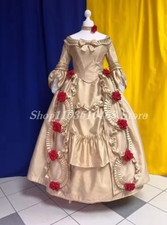 Champagne Vintage History Wedding Dresses Rose Embroidered Ruched Ruffles