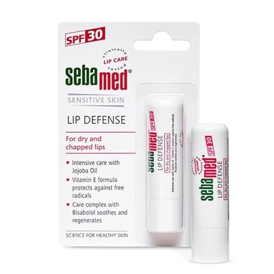 SebaMed Lip Defense Lip Balm With Spf 30 + Vit E  For Men & Women, 4.8 Gm, White