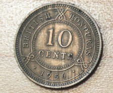 1956 British Honduras 10 Cents