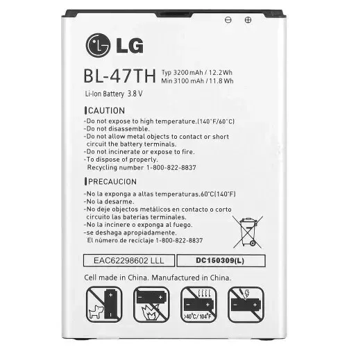 Batería NUEVA OEM LG BL-47TH Optimus G Pro 2 F350 F350K F350S F350L D387 3200 mAh - Imagen 3 de 3
