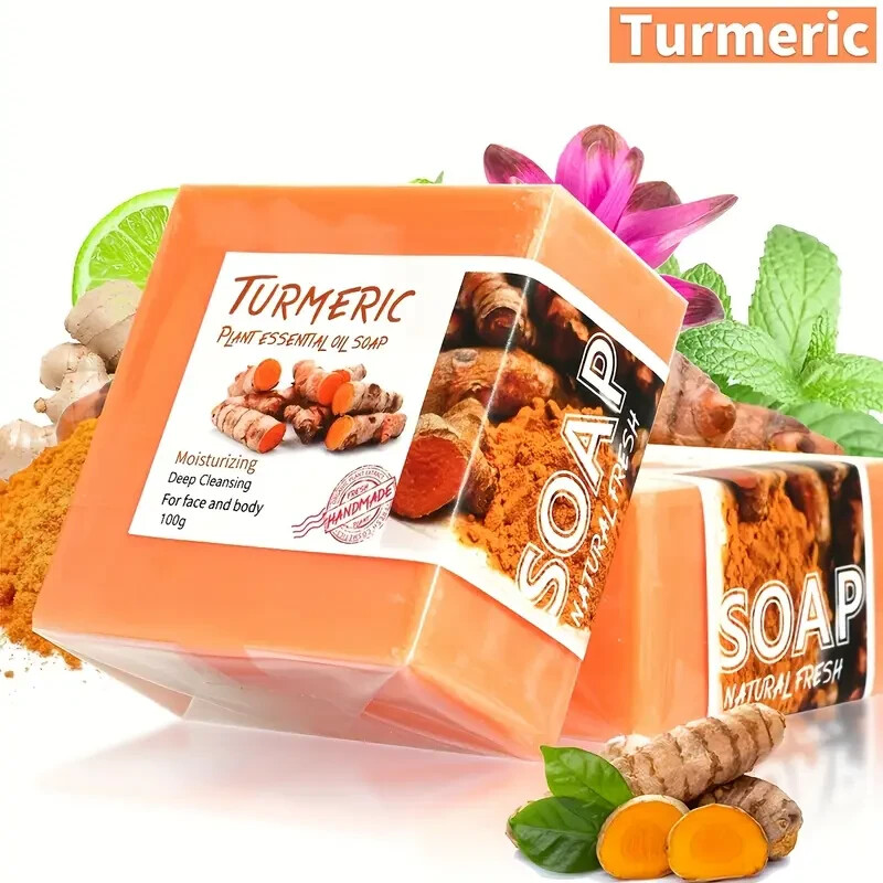 Turmeric Soap Bar for Dark Spots, Acne & Brightening Skin