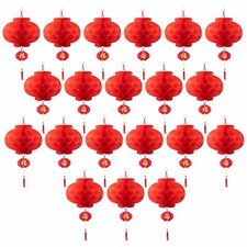 ASIAN HOME Red Paper Lantern Hanging Lanterns for Chinese Spring Festival,...