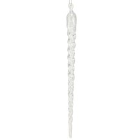 Winterdeko HäNgend Eiszapfen Klar Silber 28Cm Set 3 StüCk Weihnachtsdeko