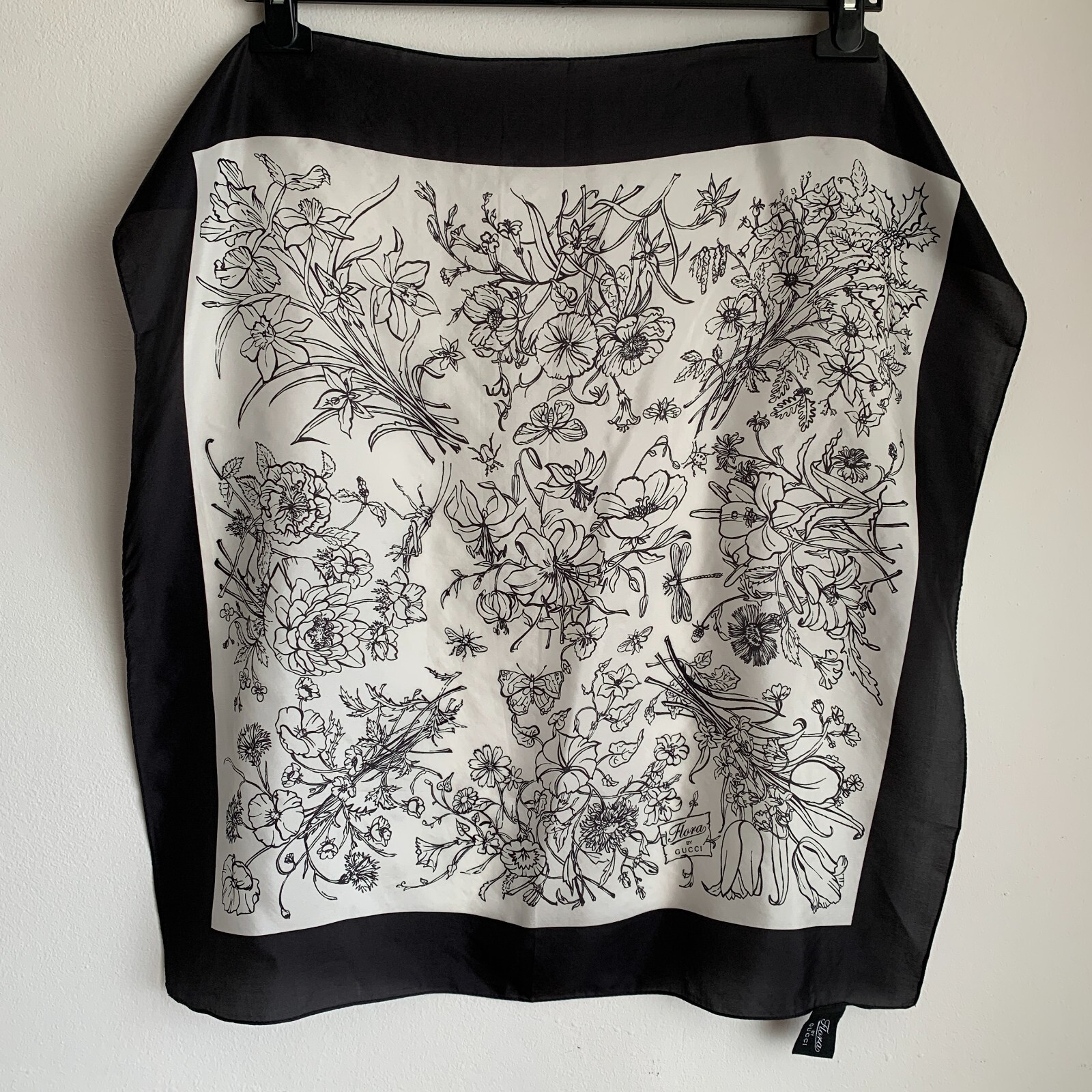 Gucci Silk Floral Print Scarf