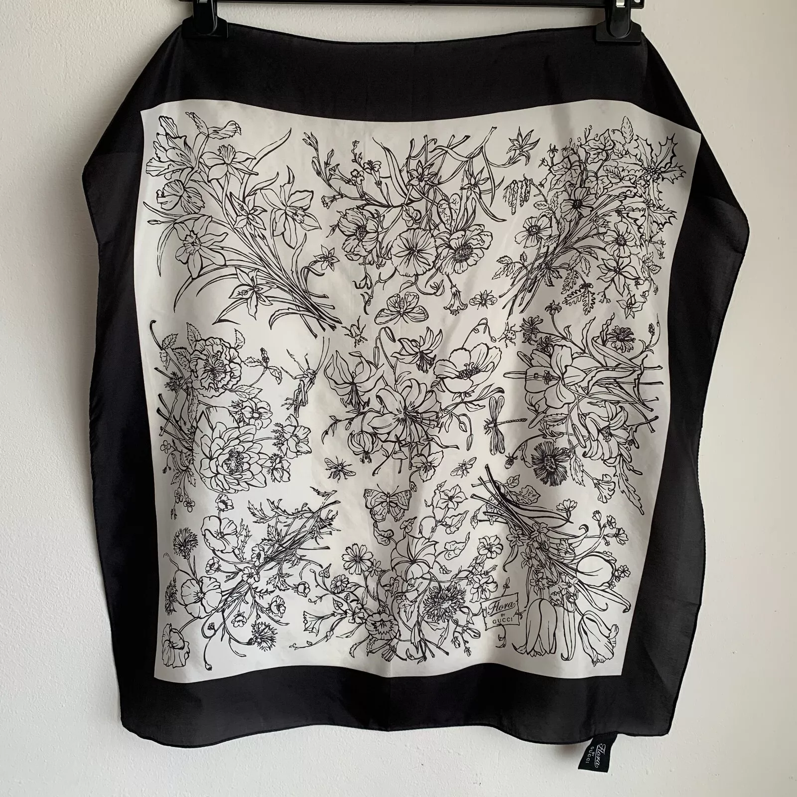 Foulard Gucci en soie imprimé floral