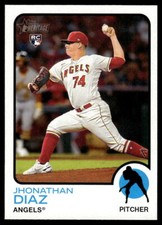 Jhonathan Diaz 2022 Topps Heritage High # 711 RC Short Prints Los Angeles Angels
