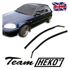 Heko Wind Deflectors For Honda Civic Ej / Ek 3-Door 1995-2000 2PC Tinted