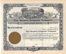 The Socorro Irrigation Company, New Mexico, 1900er Jahre