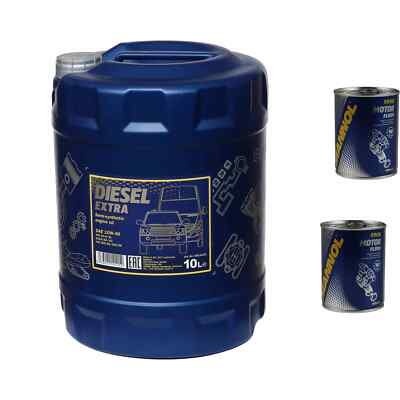 10L Motoröl MANNOL SAE 10W-40 DIESEL EXTRA 2xMotor Flush