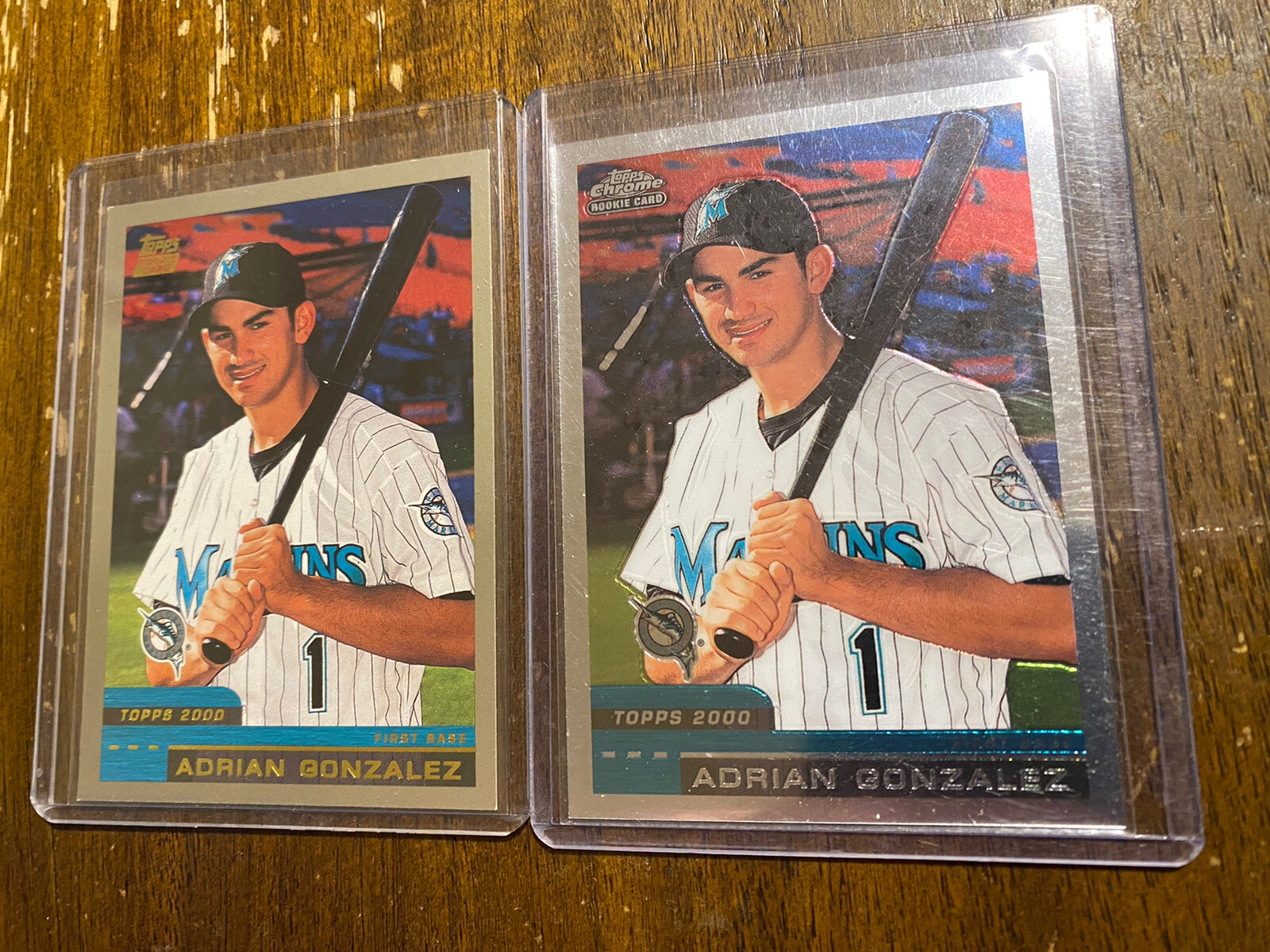 2000 TOPPS TRADED & CHROME ADRIAN GONZALEZ #T81 Florida MARLINS RC ROOKIE cards