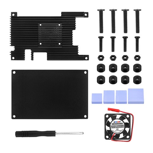 Aluminum Case with Fan For Orange Pi5 Aluminum Housing Case With Cooling Fan - Picture 8 of 8