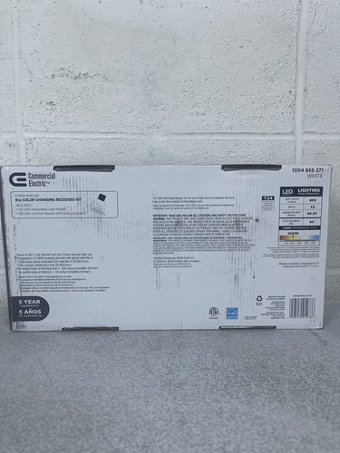 Commercial Electric Ultra Slim 6in. Adjustable CCT Canless New Construction 4PK - Picture 5 of 6