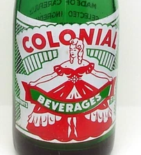 Colonial; Colonial Bottling Works; Bethel Park, PA; 2-color ACL soda pop bottle