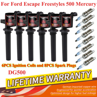 6-Pack Ignition Coil Set For Ford Escape, Mercury Mariner, Mazda Tribute 3.0L V6